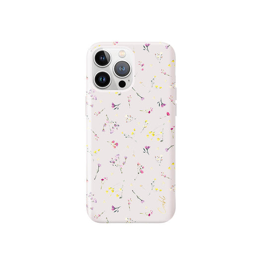 Apple iPhone 15 Pro Max Case Mini Meadow Flowers Patterned Coehl Prairie Cover Pink Light