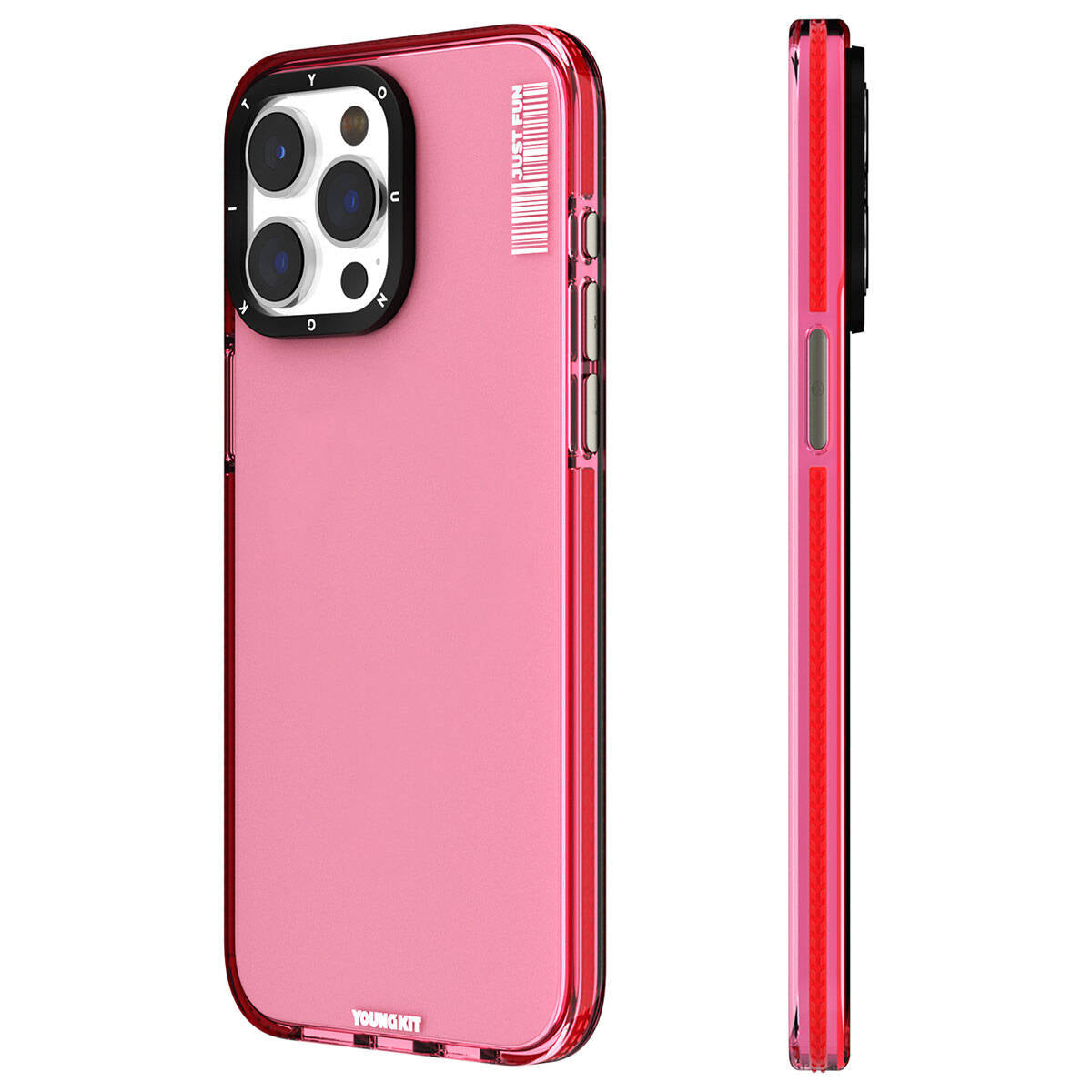 Apple iPhone 15 Pro Max Case Smooth Flat Back Surface YoungKit Crystal Color Series Cover Colorless