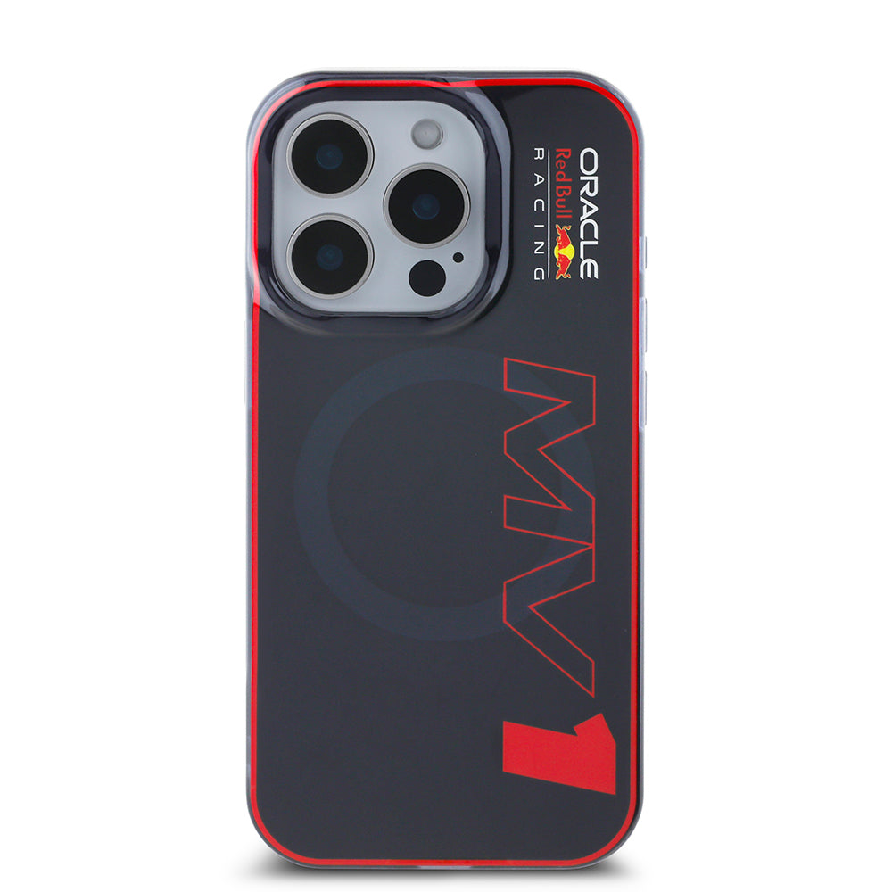 Apple iPhone 15 Pro Max Case Redbull Original Licensed M-safe Charging Feature Dual Layer Hard PC Large Size MV Cover Navy Blue