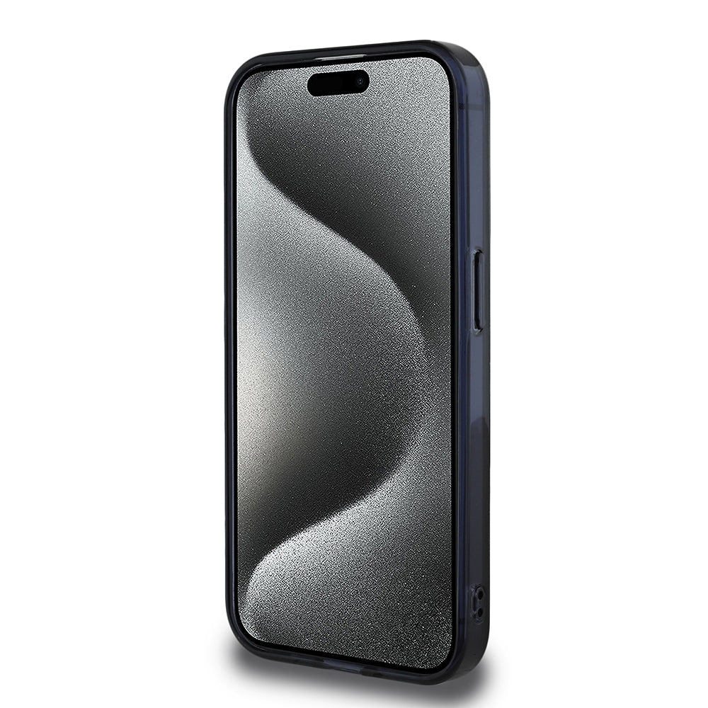 Apple iPhone 15 Pro Max Case Redbull Original Licensed M-Safe Charging Feature IML Double Bull Printed Hard PC Cover Navy Blue