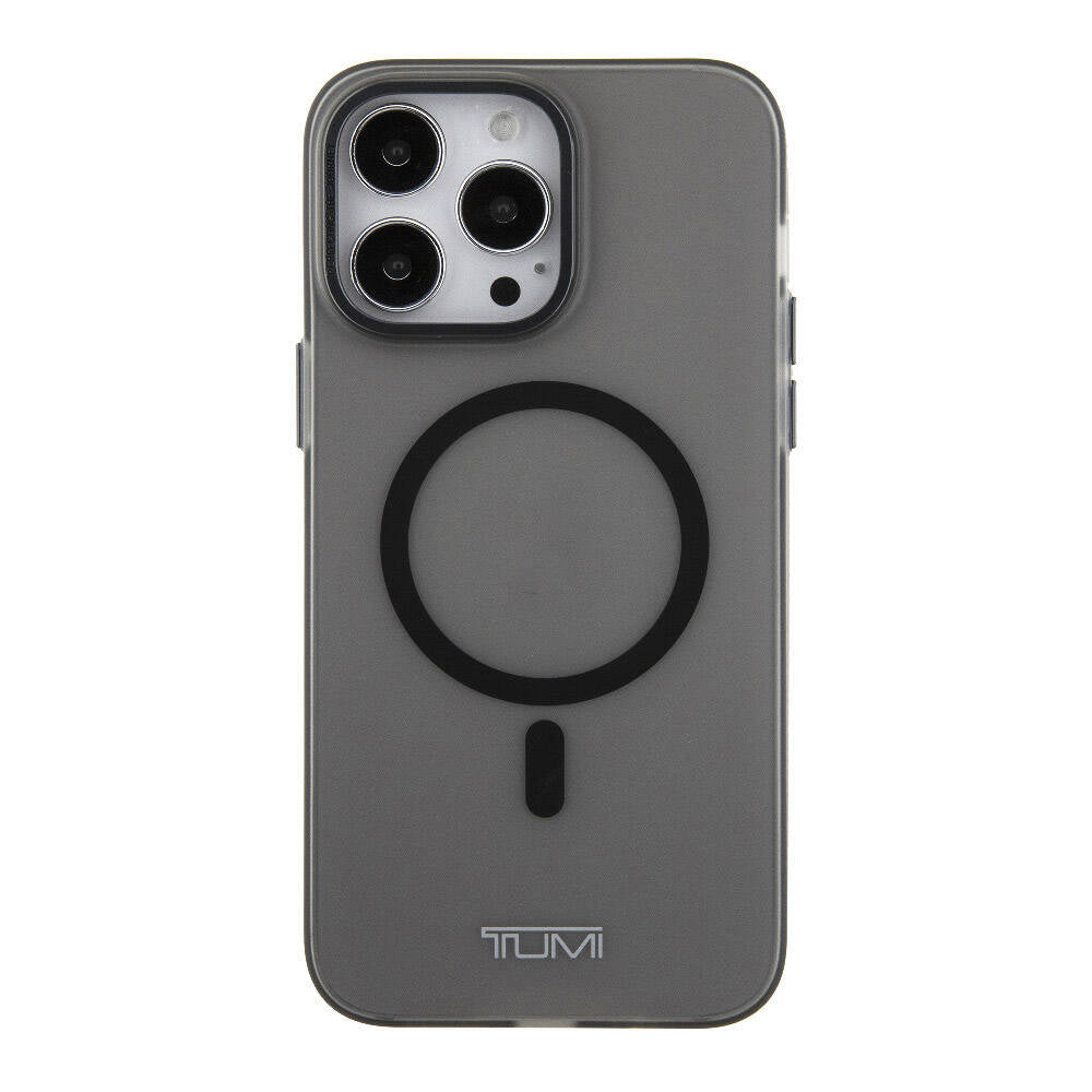 Apple iPhone 15 Pro Max Kılıf TUMI Orjinal Lisanslı M-safe Şarj Özellikli Buzlu Mat Kapak Siyah