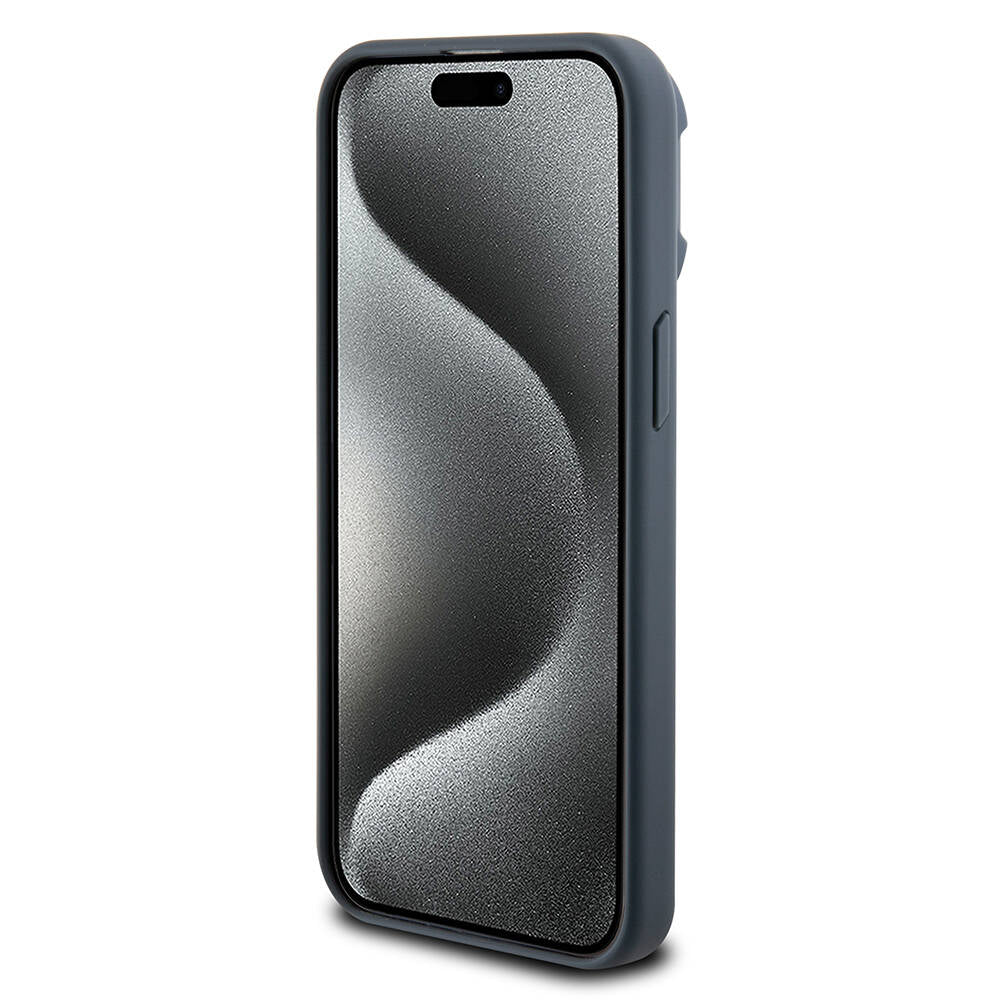 Apple iPhone 15 Pro Max Case TUMI Original Licensed M-safe Charging Feature Camera Stand Frosted Matte Cover Blue