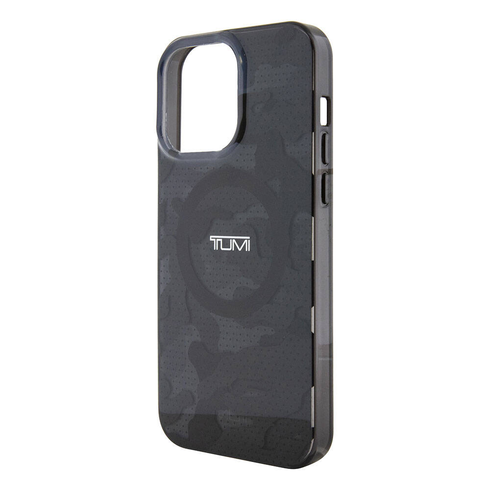 Apple iPhone 15 Pro Max Case TUMI Original Licensed M-safe Charging Feature PC TPU Dual Layer Camouflage Patterned Cover Blue