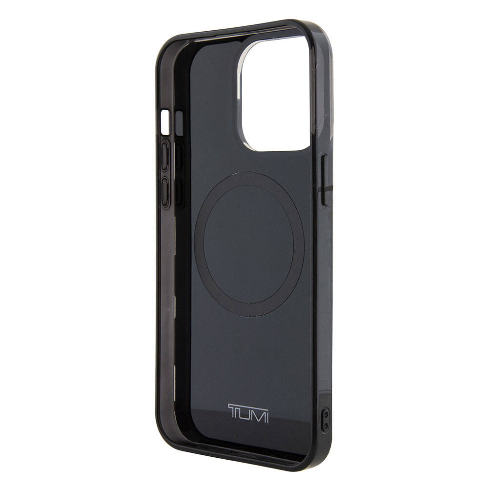 Apple iPhone 15 Pro Max Case TUMI Original Licensed M-safe Charging Feature PC TPU Dual Layer Camouflage Patterned Cover Gray