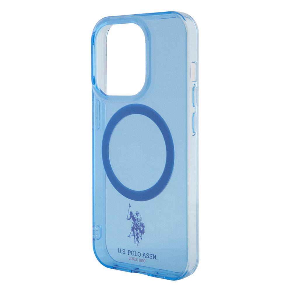 Apple iPhone 15 Pro Max Case US Polo Assn. Original Licensed M-safe Charging Transparent Design Cover Pink