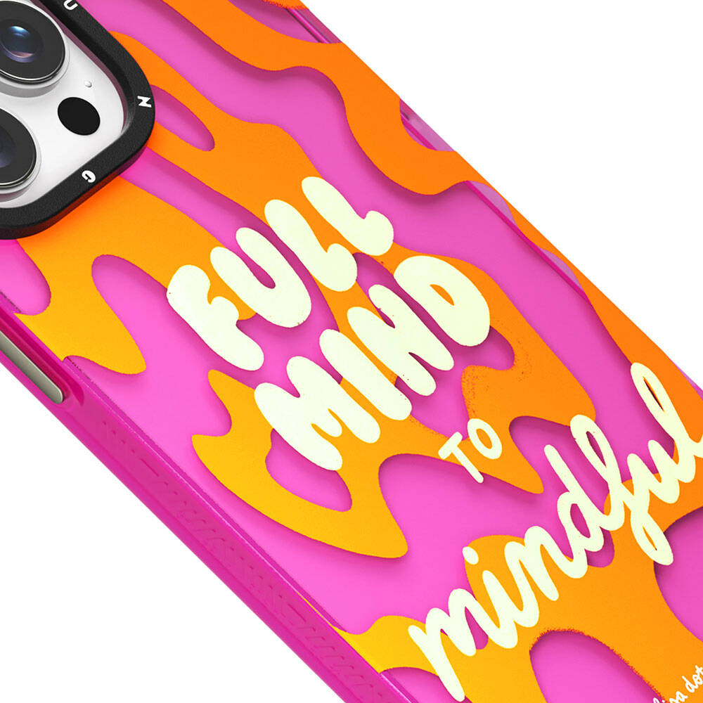 Apple iPhone 15 Pro Max Case Text Patterned Youngkit Mindfulness Series Cover Blue