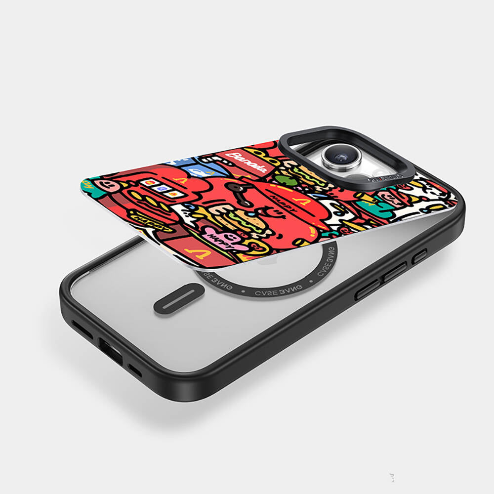 Apple iPhone 15 Pro Max M-safe Şarj Özellikli Casebang Ahhey Serisi Arka Panel Kırmızı