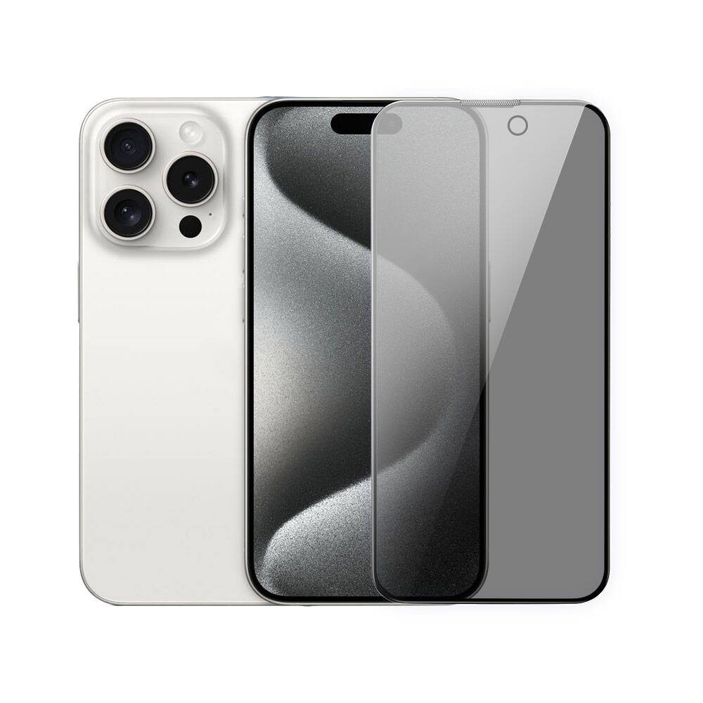 Apple iPhone 15 Pro Max Wiwu iPrivacy HD Anti-Peep Screen Protector Black