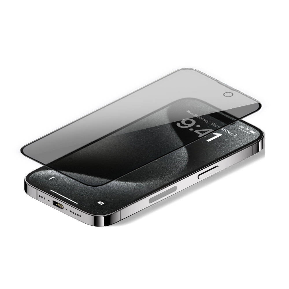 Apple iPhone 15 Pro Max Wiwu iPrivacy HD Anti-Peep Screen Protector Black