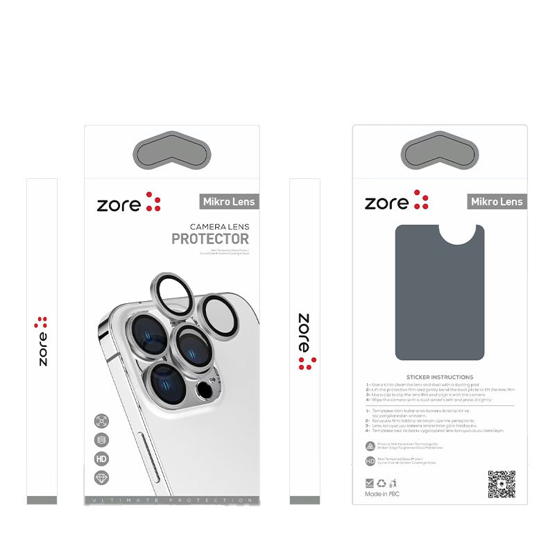 Apple iPhone 15 Pro Zore Micro Camera Lens Protector Black