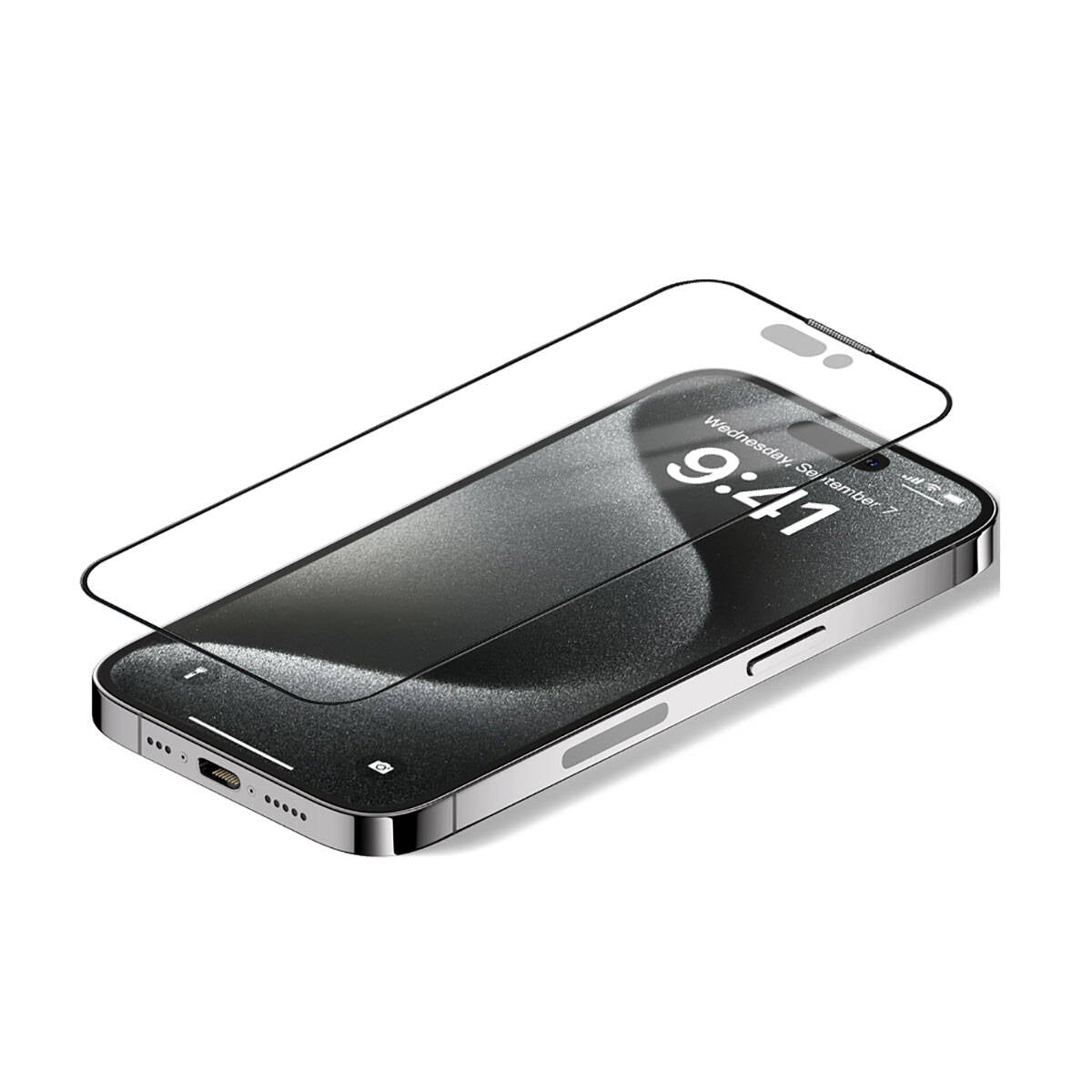 Apple iPhone 15 Wiwu iVista Screen Matte Ultra Strong Tempered Matte Screen Protector Black
