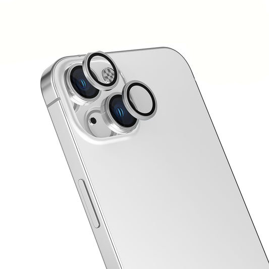 Apple iPhone 15 Zore Mikro Kamera Lens Koruyucu Gümüş