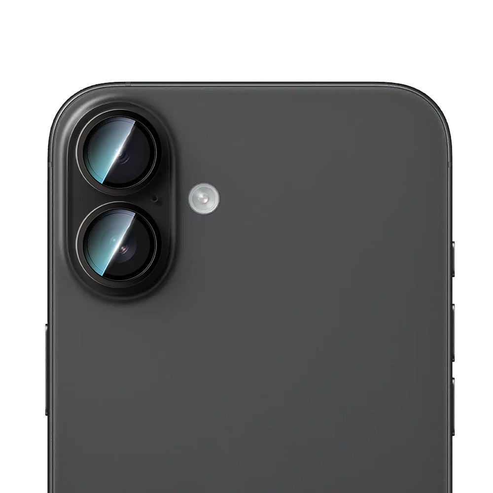 Apple iPhone 16 CaseWorld Alloy Two-Color Series Lens Protector Silver