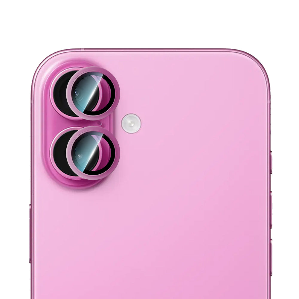 Apple iPhone 16 CaseWorld Alloy Two-Color Series Lens Protector Silver
