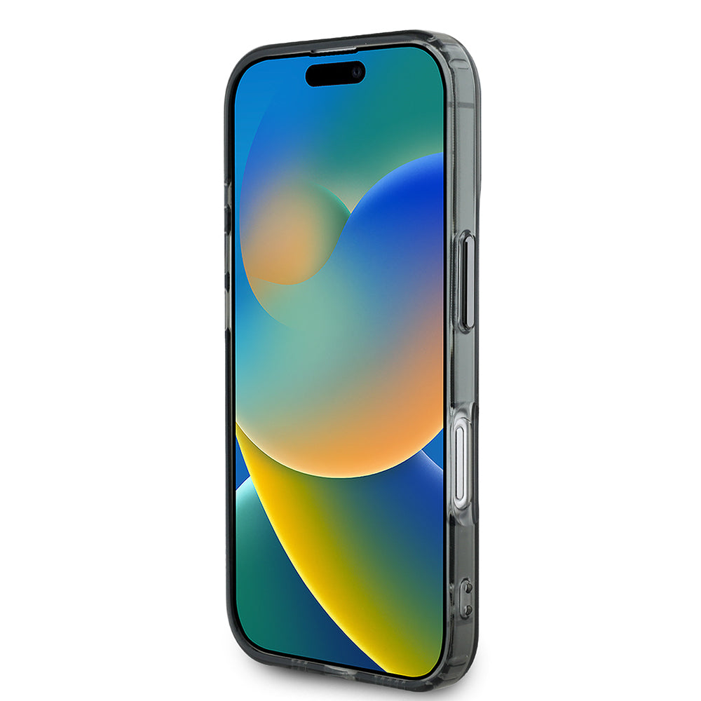 Apple iPhone 16 Kılıf Aston Martin Orjinal Lisanslı M-safe Şarj Özellikli IML Baskı Logolu Buzlu Kapak Siyah