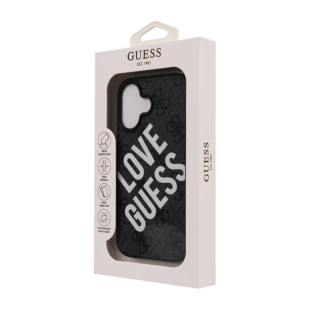 Apple iPhone 16 Case Guess Original Licensed Big Love Guess Cover Brown