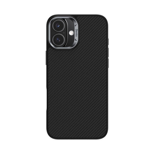 Apple iPhone 16 Kılıf Karbon Fiber M-safe Şarj Özellikli Benks Hybrid ArmorPro 600D Kevlar Kapak