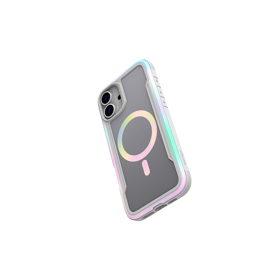 Apple iPhone 16 Kılıf M-safe Şarj Özellikli Airbagli Raptic Shield 2.0 Serisi Şeffaf Arka Yüzey Kapak Turkuaz