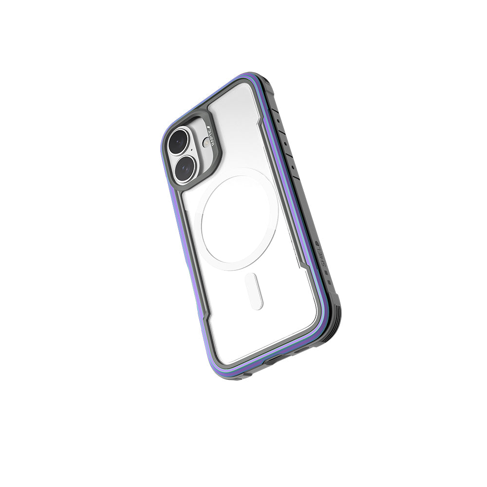 Apple iPhone 16 Case M-Safe Charging Airbag Raptic Shield Series Transparent Back Cover Brown