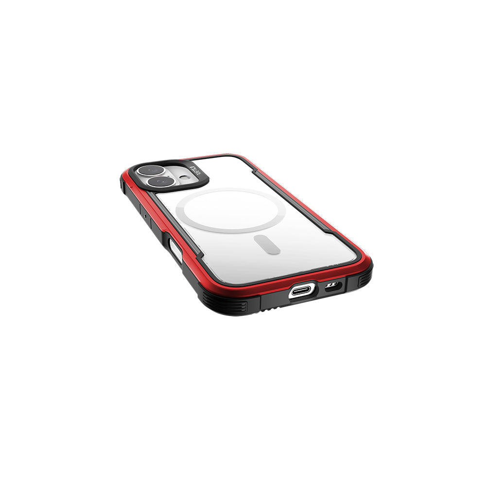 Apple iPhone 16 Case M-Safe Charging Airbag Raptic Shield Series Transparent Back Cover Brown