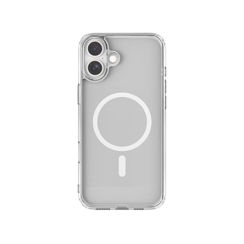 Apple iPhone 16 Kılıf M-safe Şarj Özellikli Raptic Crystal M-safe Serisi Şeffaf Kapak