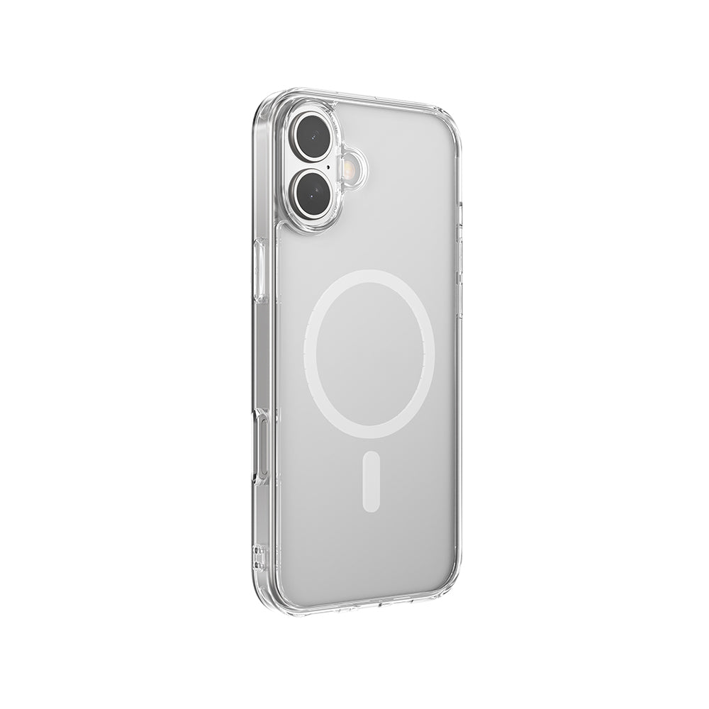 Apple iPhone 16 Case M-safe Charging Feature Raptic Crystal M-safe Series Transparent Cover Transparent