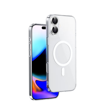 Apple iPhone 16 Case M-safe Charging Feature Wiwu YXK-207 Invisible Pro Hard PC Cover Transparent