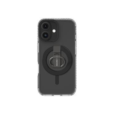 Apple iPhone 16 Case M-safe Charging Feature Ring Stand Amazingthing Titan Pro Series Cover Black