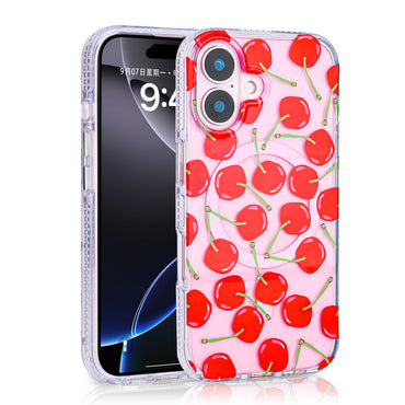 Apple iPhone 16 Case Zore Stilo Cover Red with M-safe Charging Feature