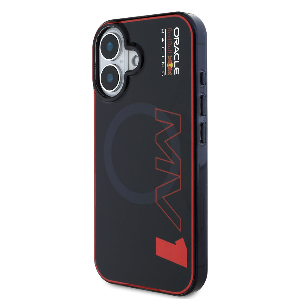 Apple iPhone 16 Case Redbull Original Licensed M-safe Charging Feature Dual Layer Hard PC Large Size MV Cover Navy Blue