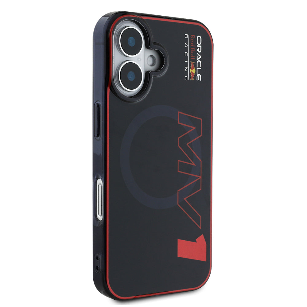 Apple iPhone 16 Case Redbull Original Licensed M-safe Charging Feature Dual Layer Hard PC Large Size MV Cover Navy Blue
