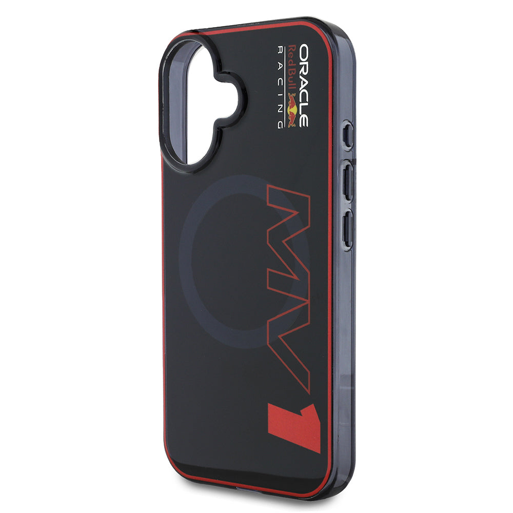 Apple iPhone 16 Case Redbull Original Licensed M-safe Charging Feature Dual Layer Hard PC Large Size MV Cover Navy Blue