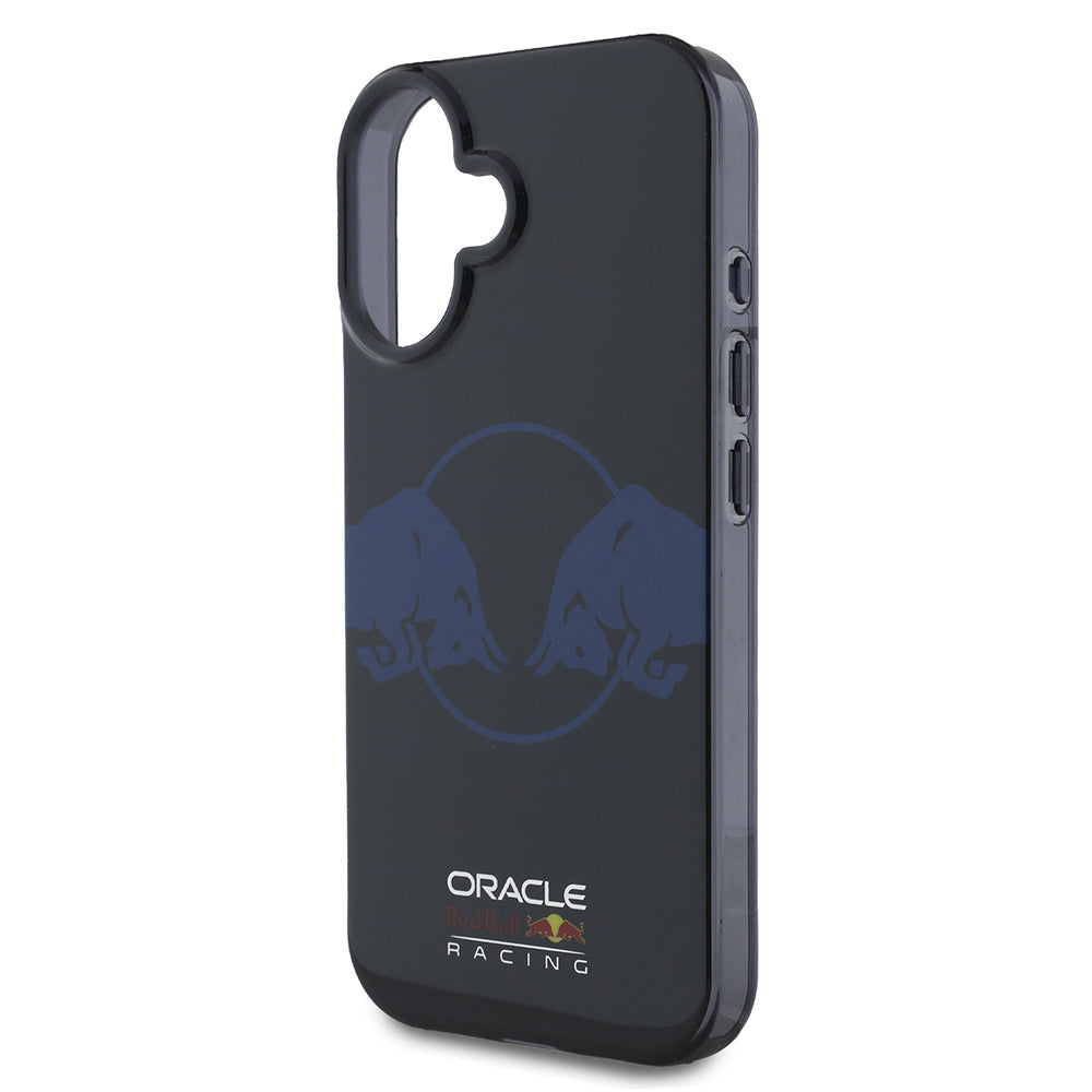 Apple iPhone 16 Case Redbull Original Licensed M-Safe Charging Feature IML Double Bull Printed Hard PC Cover Navy Blue