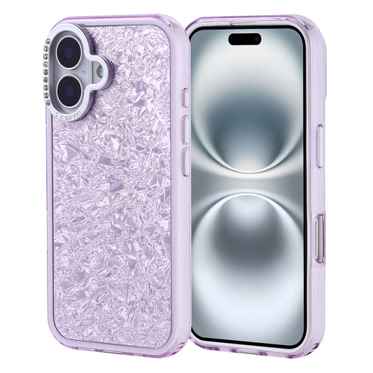 Apple iPhone 16 Case Stone Design Zore Door Cover Lilac