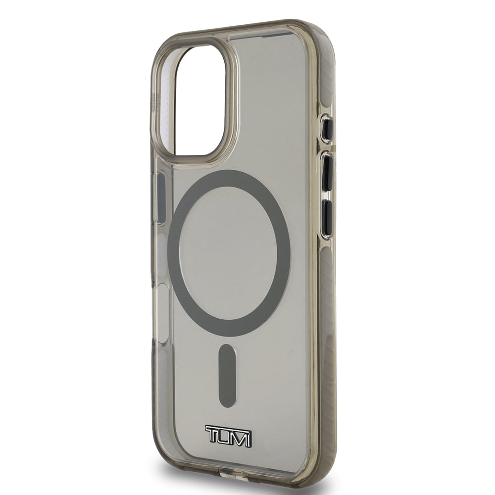 Apple iPhone 16 Case TUMI Original Licensed M-safe Charging Feature Airbag Transparent Cover Khaki