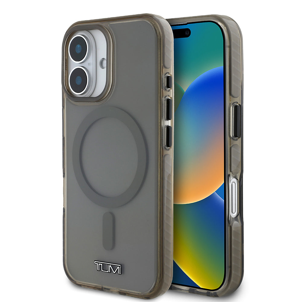 Apple iPhone 16 Case TUMI Original Licensed M-safe Charging Feature Airbag Transparent Cover Khaki