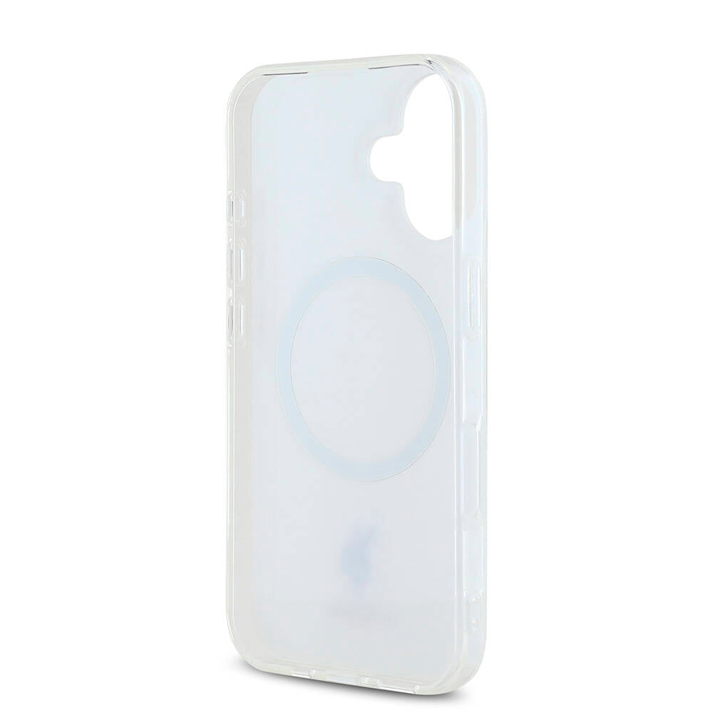 Apple iPhone 16 Case US Polo Assn. Original Licensed M-Safe Charging Feature IML Double Horse Logo Ring Cover White