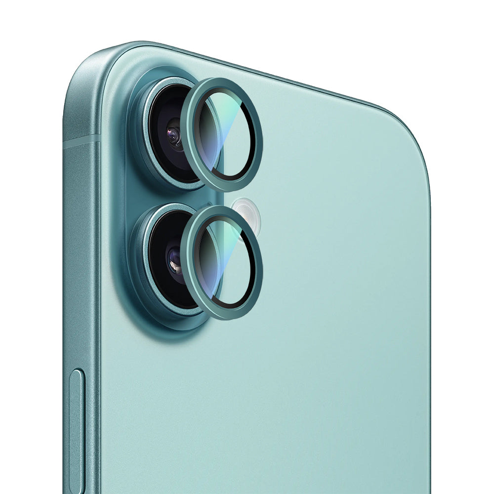 Apple iPhone 16 Plus CaseWorld Alloy Series Oleophobic Anti-Reflective Camera Lens Protector Green