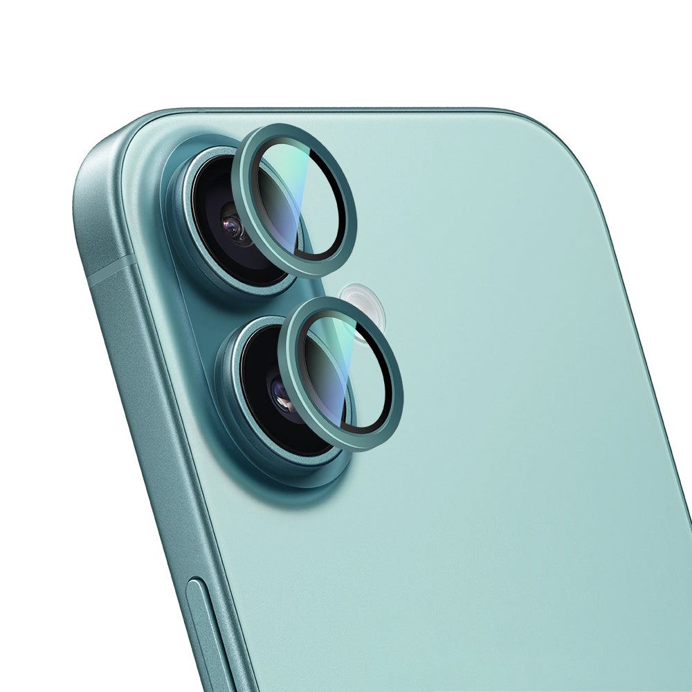 Apple iPhone 16 Plus CaseWorld Alloy Series Oleophobic Anti-Reflective Camera Lens Protector Green