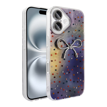 Apple iPhone 16 Plus Case Camera Protection Figured Zore Ponti Silicone Cover Lilac