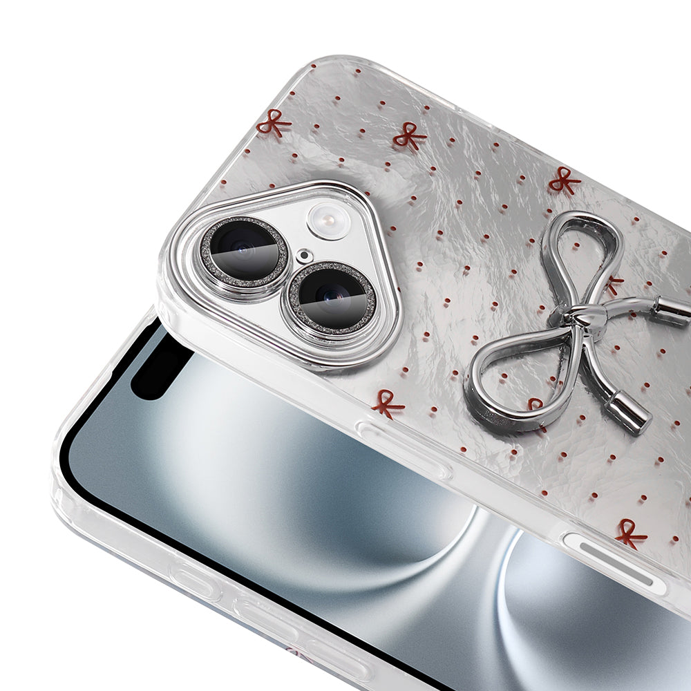 Apple iPhone 16 Plus Case Camera Protection Figured Zore Ponti Silicone Cover White