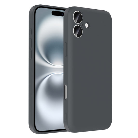 Apple iPhone 16 Plus Case with Camera Protection and Card Holder Zore Vitra Cover Gray