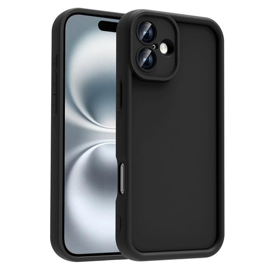 Apple iPhone 16 Plus Case Camera Protection Zore Pineapple Cover Black