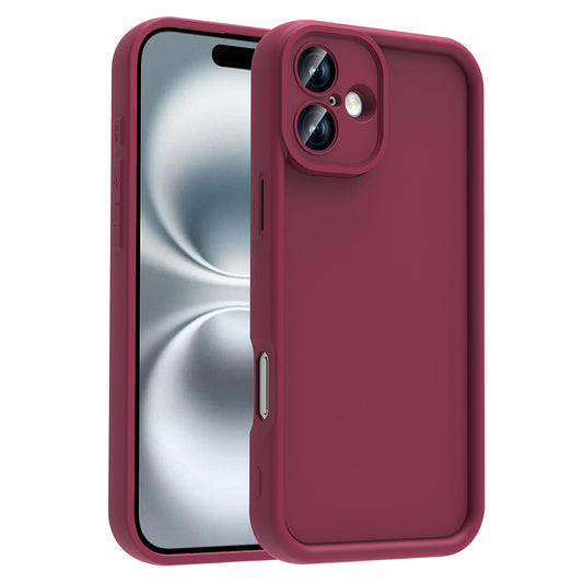 Apple iPhone 16 Plus Camera Protected Case Zore Pineapple Cover Plum