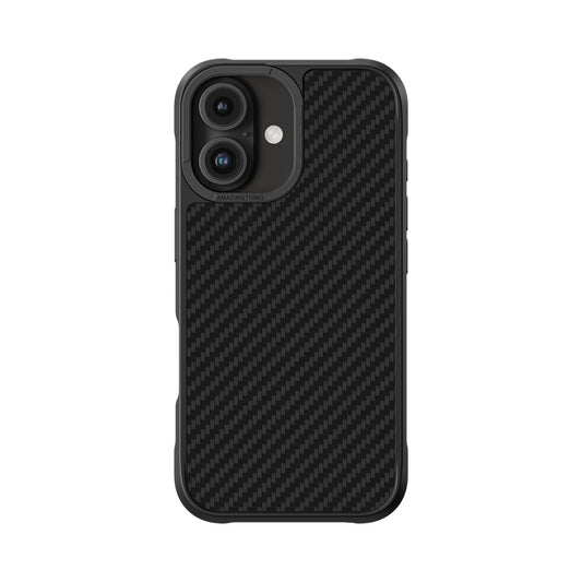 Apple iPhone 16 Plus Case M-safe Charging Feature 1500D Aramid Fiber Amazingthing Titan Max Series Cover Black
