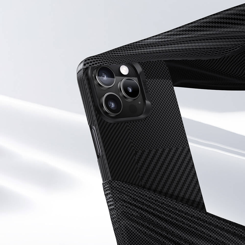 Apple iPhone 16 Plus Case M-safe Charging Carbon Fiber Benks Montage ArmorAir Kevlar Cover Black