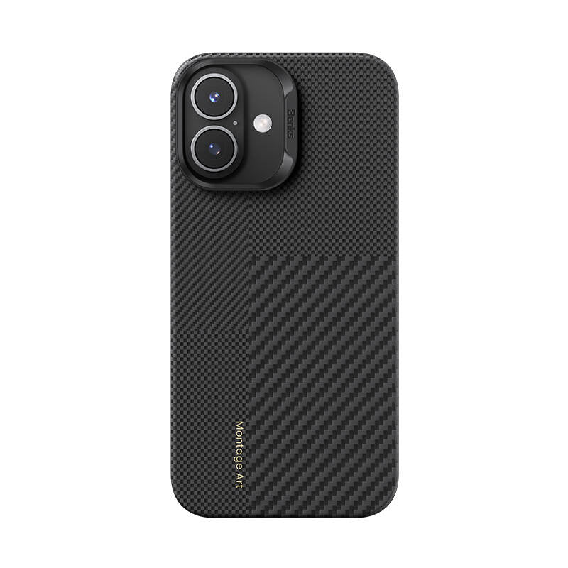 Apple iPhone 16 Plus Case M-safe Charging Carbon Fiber Benks Montage ArmorAir Kevlar Cover Black