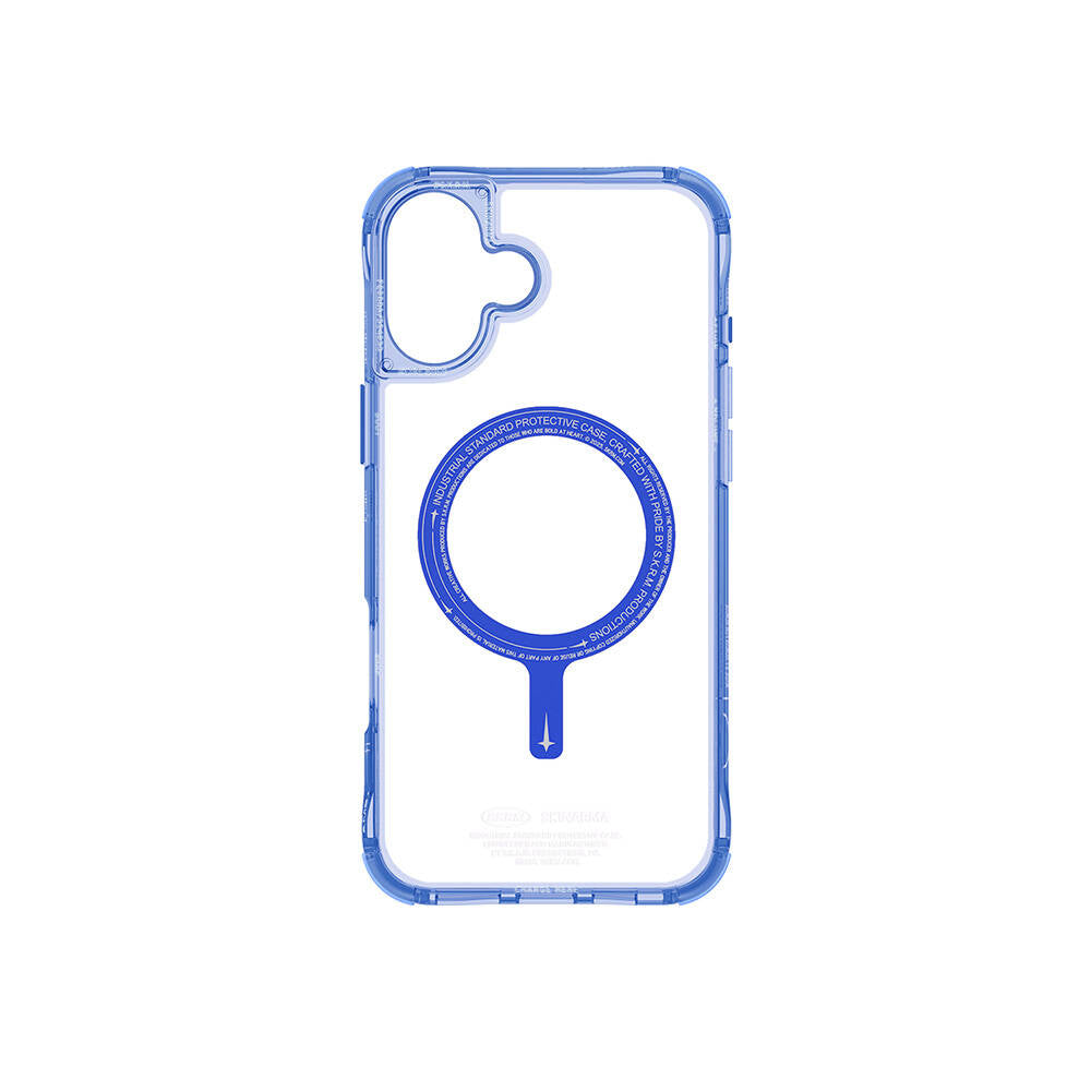 Apple iPhone 16 Plus Kılıf M-safe Şarj Özellikli Şeffaf Airbag Tasarımlı Skinarma Saido Kapak Pembe