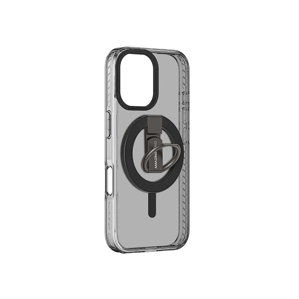 Apple iPhone 16 Plus Case with M-safe Charging Feature and Ring Stand, Amazingthing Titan Pro Series Cover, Pink