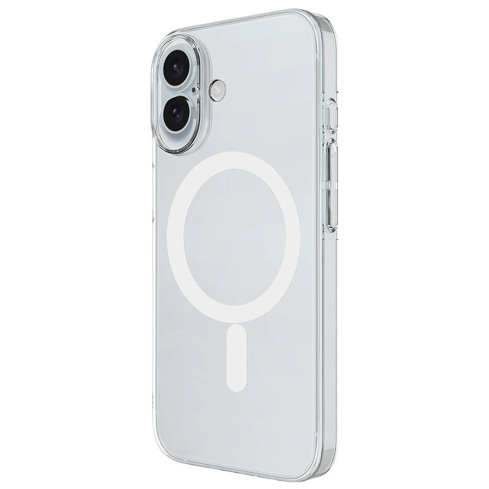 Apple iPhone 16 Plus Case Zore M-safe Charging Transparent Single Camera Frame Porto Cover Transparent